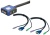 elek. Mini-KVM-Switch für 2 PCs + integrierten Kabeln 1,8 m