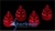 Sharkoon 4er Set THUMBSCREWS rot