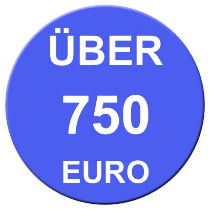 über 750 EUR