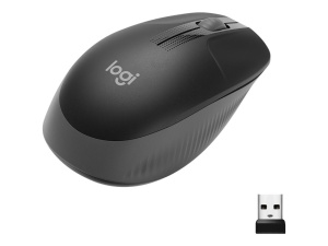 Logitech M190 Full-Size Wireless Mouse dunkelgrau, USB
