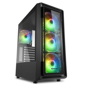 Sharkoon Midi-Tower TK4 RGB, Glasfenster