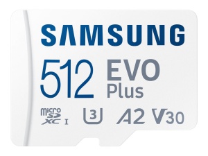Samsung microSDXC EVO Plus 2021 512GB Kit, UHS-I U3, A2,