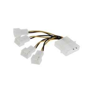 InLine Lüfter Adapterkabel, 4x Lüfter 3pol. Molex an 5,25