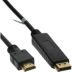 InLine DisplayPort zu HDMI Konverter Kabel, schwarz, 2m