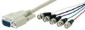 VGA-BNC-Kabel, 15-poliger St. - 5 x BNC St. 2 m, vergossenes