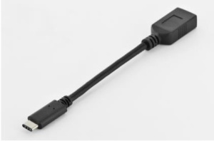 ASSMANN USB Type-C Adapterkabel, Typ C-Stecker auf A-Buchse