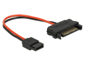 DeLOCK 15-Pin SATA Strom auf 6-Pin Slim SATA Strom, 10cm