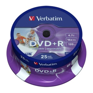 25er Spindel Verbatim DVD+R 4,7 GB, 16fach