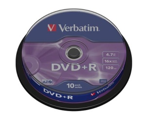10er Spindel Verbatim DVD+R 4,7 GB, 16fach