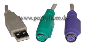 USB auf PS/2 Adapter ca. 10 cm Länge