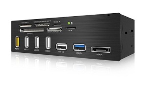 RaidSonic Icy Box IB-867, schwarz, Multifunktionspanel,