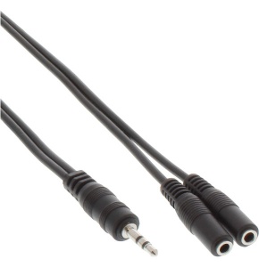 InLine® Klinken Y-Kabel, 3,5mm Klinke Stecker