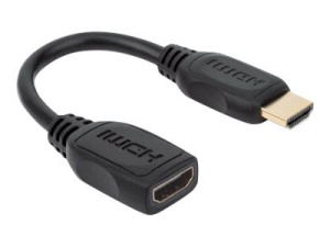 HDMI Verlängerung, HDMI Stecker/Buchse 20 cm