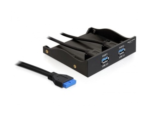 Delock USB 3.0 Frontpanel Adapter mit 2 Ports Typ A