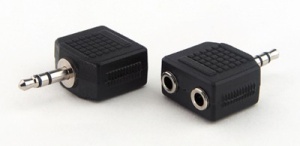 Adapter 3,5 mm Klinkenstecker Stereo/2x Klinkenbuchse Stereo