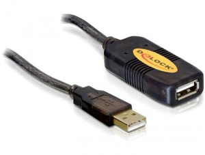 Delock aktives USB 2 Verlängerungskabel, St. A/Bu. A, 5,0 m