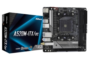 ASRock A520M-ITX/ac, AM4, AMD A520, Mini-ITX