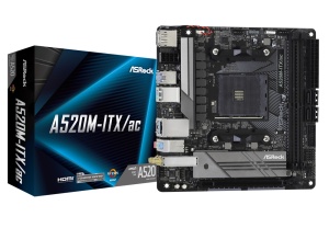 ASRock A520M-ITX/ac, AM4, AMD A520, Mini-ITX