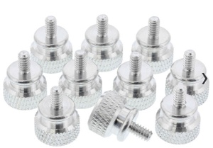 InLine Rändelschrauben (silber) für Gehäuse, 12mm, 10er Pack