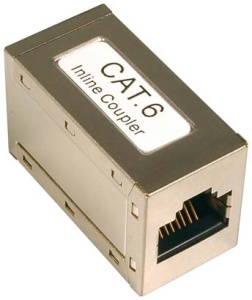 Modularadapter RJ45-Bu/RJ45-Bu, 1:1 belegt, Cat. 6,