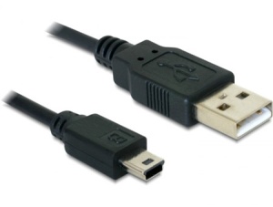 Delock Kabel USB 2.0-A > USB mini-B 5pin 0,70m St/St