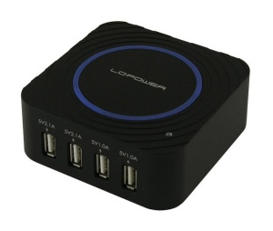 LC-Power Universal-USB-Ladegerät mit QI-Funktion