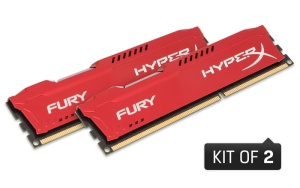 16 GB Kit DDR3-RAM, 1866 MHz, Kingston HyperX Fury, red,