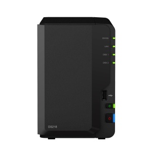 Synology DS218 NAS, 2x USB 3.0, 1x USB 2.0, Gigabit-LAN,