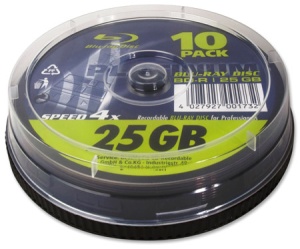 Platinum Blu-Ray BD-R 25 GB 4fach, 10 Stück