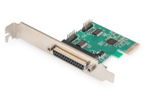 Digitus DS-30040-2, 1x parallel/2x seriell, PCIe x1