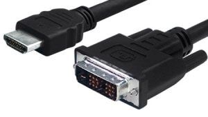 HDMI DVI Kabel, 19pol HDMI Stecker/DVI (18+1) St., 1,0 m