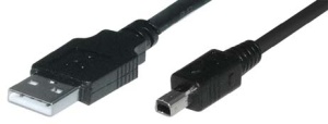 Mini USB-Kabel, St. A an Mini St. B, 1,8 m, für Nikon, Kodak
