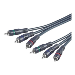 Videokabel 3x Cinch Stecker - 3x Cinch Stecker, 1,5 m