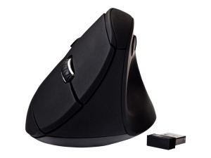 V7 MW500 Vertikale ergonomische Wireless Maus schwarz, USB