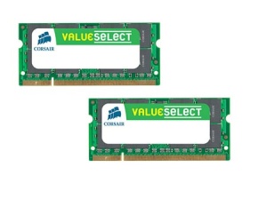 SO-DIMM 16 GB Kit DDR3, Corsair Value RAM CMSO16GX3M2A1333C9