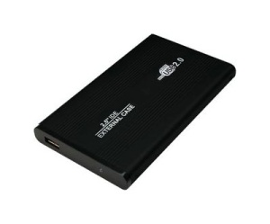 6,4cm 2,5  IDE LogiLink Aluminium schwarz, USB 2.0