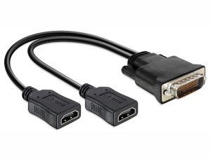 Delock Adapter DMS-59 Stecker > 2 x HDMI Buchse 20cm