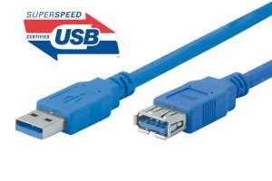 USB 3.0 Verlängerungskabel, USB 3.0 St. A / USB 3.0 Bu. A,