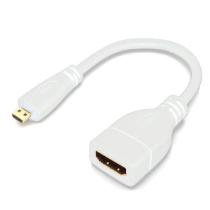 Micro HDMI Adapterkabel D-Stecker - A-Buchse 15cm weiß