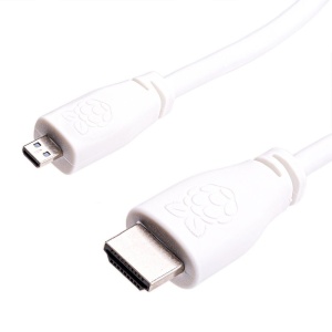 offizielles Raspberry Pi  Micro HDMI Kabel, weiss, 1,0m