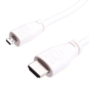 offizielles Raspberry Pi 4 Micro HDMI Kabel, weiss, 1,0m