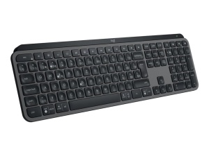 Logitech MX KeysS, graphite, Logi Bolt, LEDs wei&szlig;