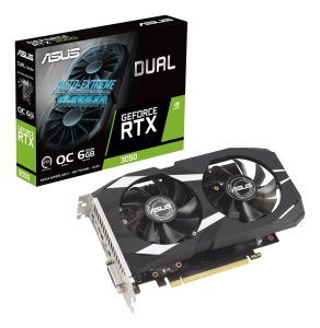 ASUS Dual GeForce RTX 3050 OC, DUAL-RTX3050-O6G, 6GB GDDR6