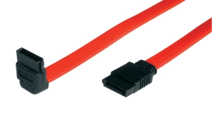 S-ATA Kabel, 7pol, 0,5 m, rot, abgewinkelt