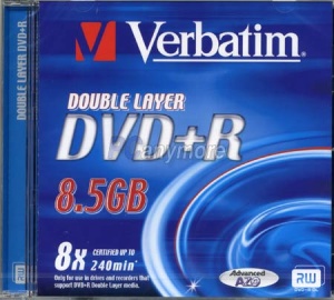 DVD-Rohling Verbatim DVD+R Double Layer, 8fach, 8,5 GB