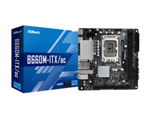 ASRock B660M-ITX/ac, DDR4, Intel B660, Mini-ITX